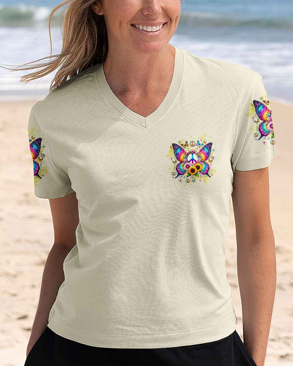 DON'T BE AFRAID TO TRANSFORM BUTTERFLY TIE DYE ALL OVER PRINT - TLNZ2012244