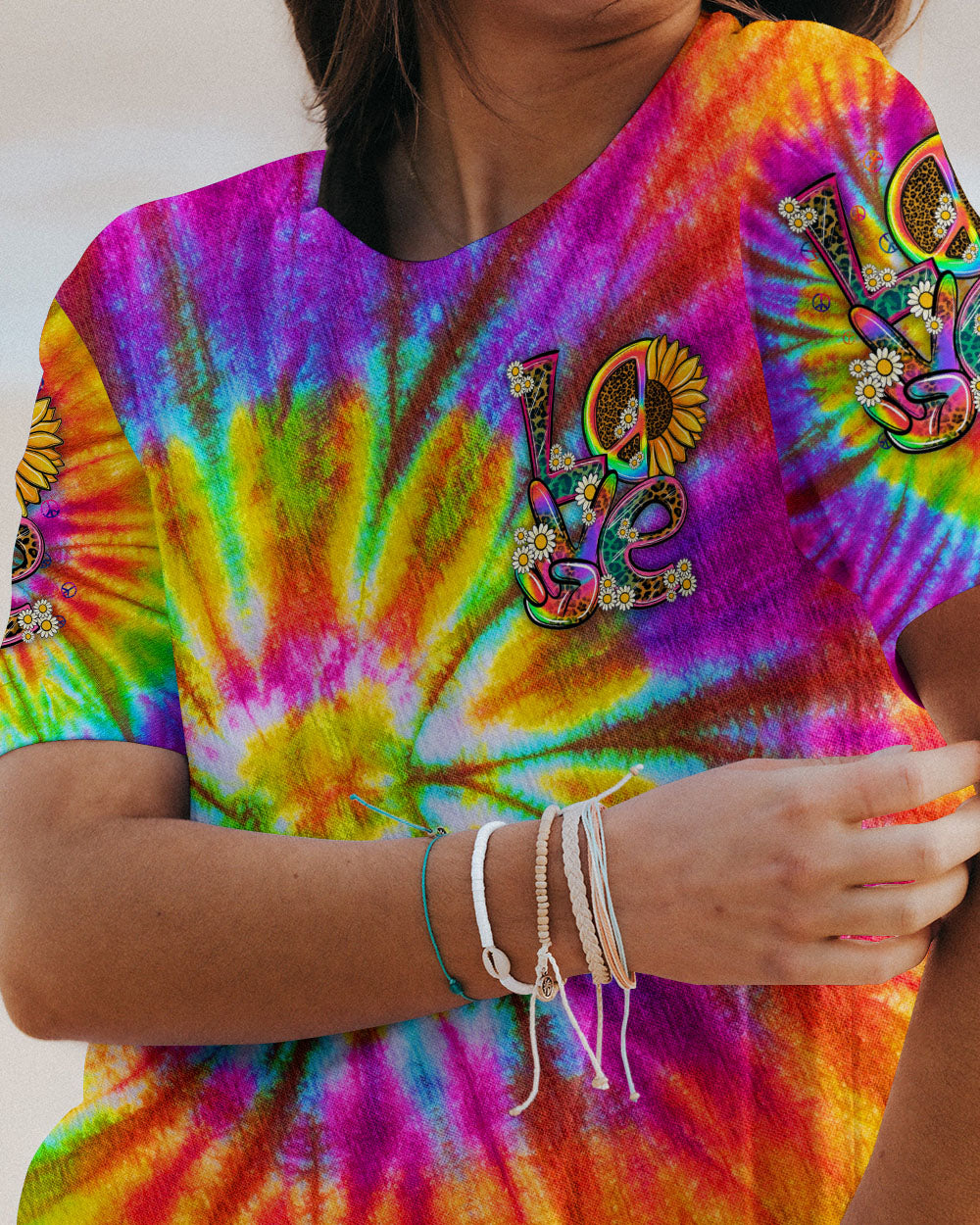 HIPPIE LOVE TIE DYE ALL OVER PRINT - TLNZ2106231