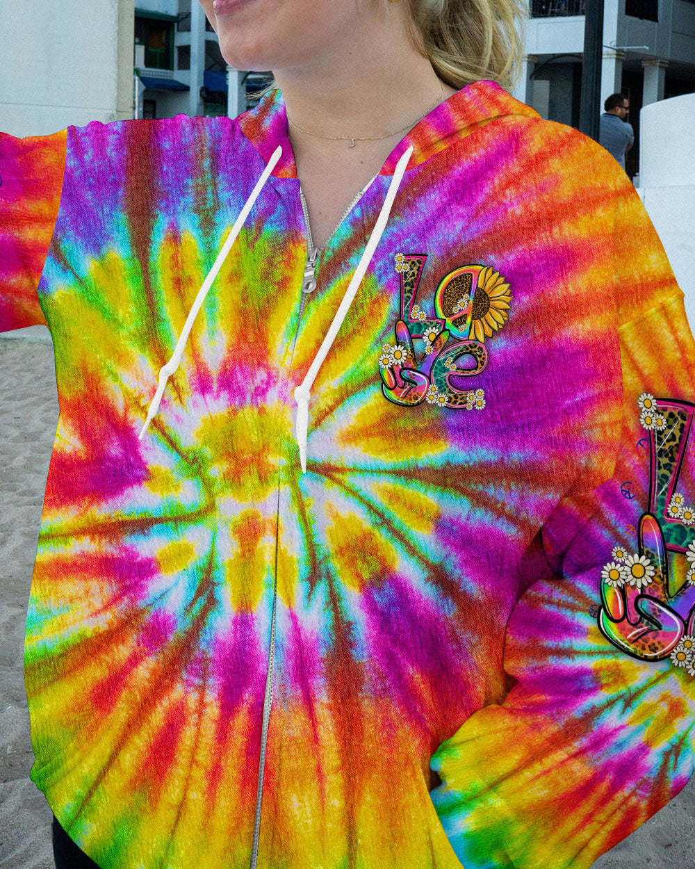 HIPPIE LOVE TIE DYE ALL OVER PRINT - TLNZ2106231