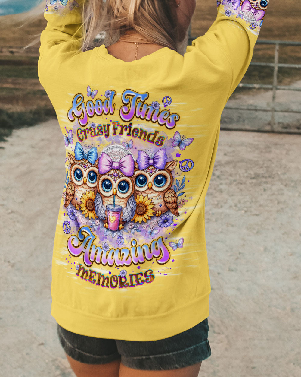 GOOD TIMES CRAZY FRIEND OWL ALL OVER PRINT - TLNZ2107252