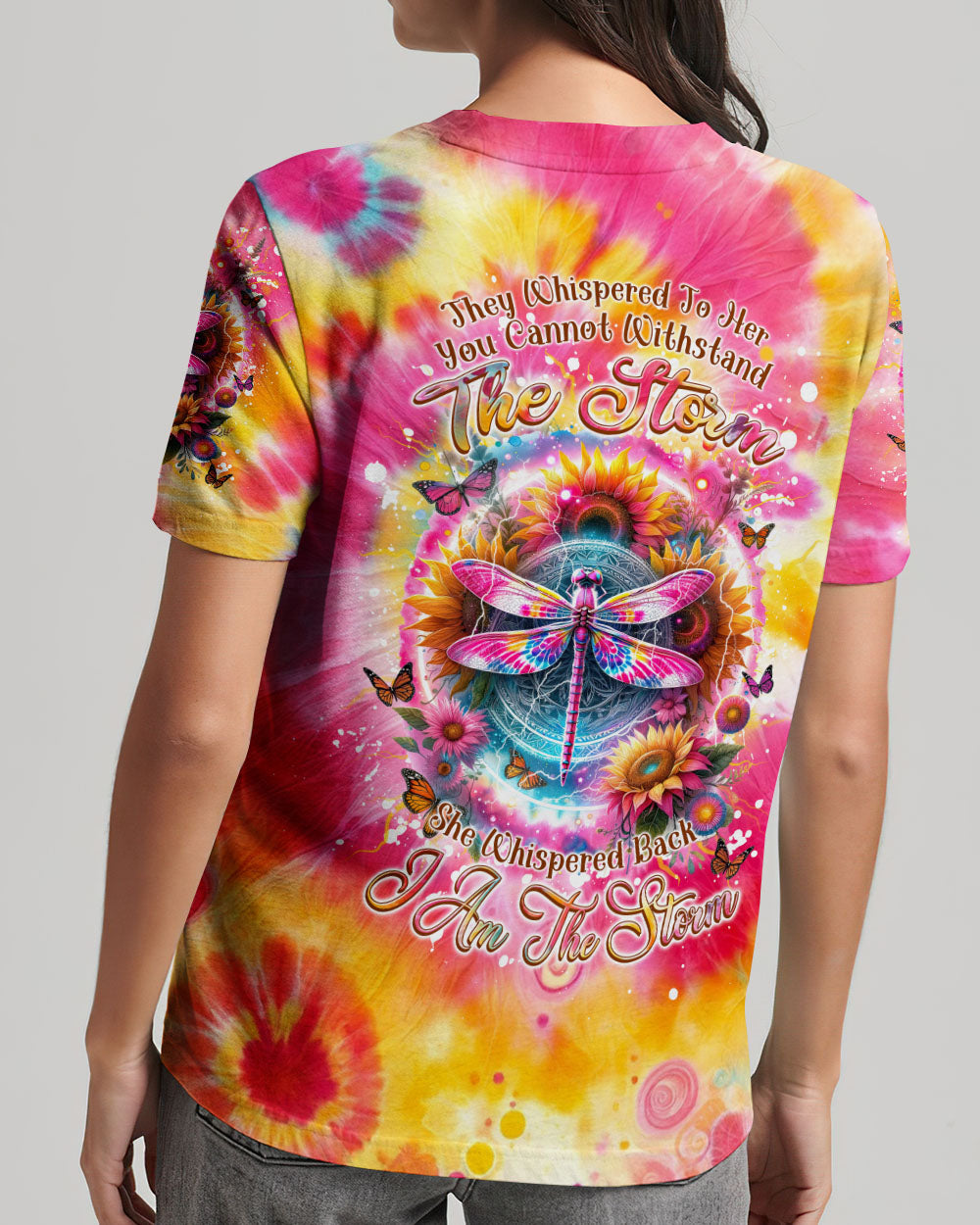 I AM THE STORM DRAGONFLY TIE DYE ALL OVER PRINT - TLNZ2201242