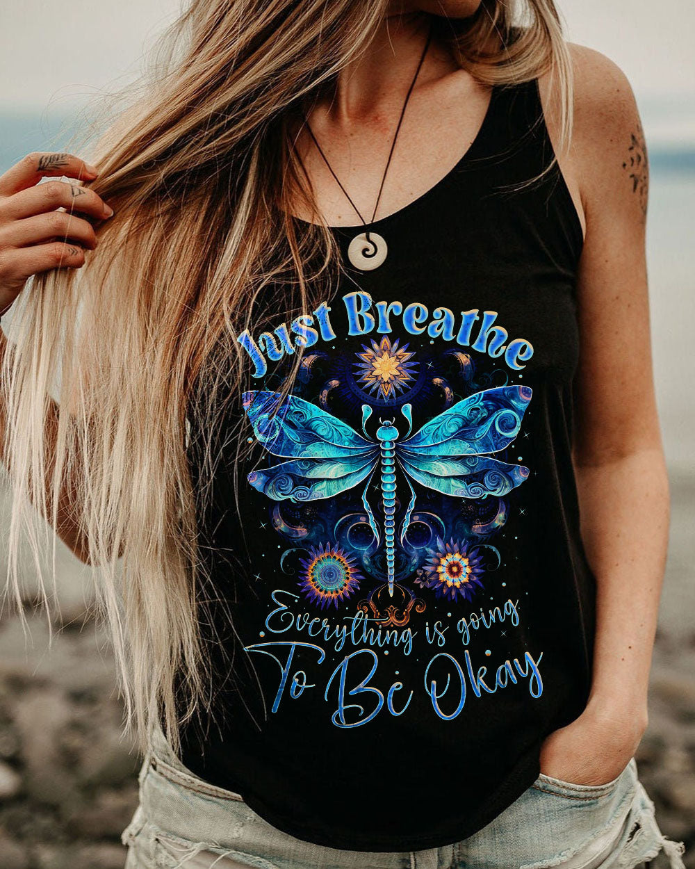 JUST BREATHE DRAGONFLY ALL OVER PRINT - TLNZ2206231