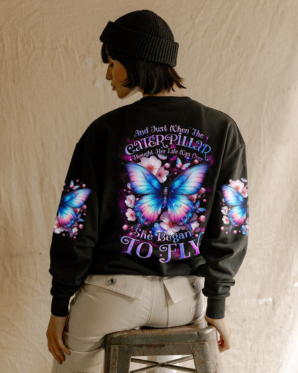 SHE BEGAN TO FLY BUTTERFLY ALL OVER PRINT - TLNZ2702241
