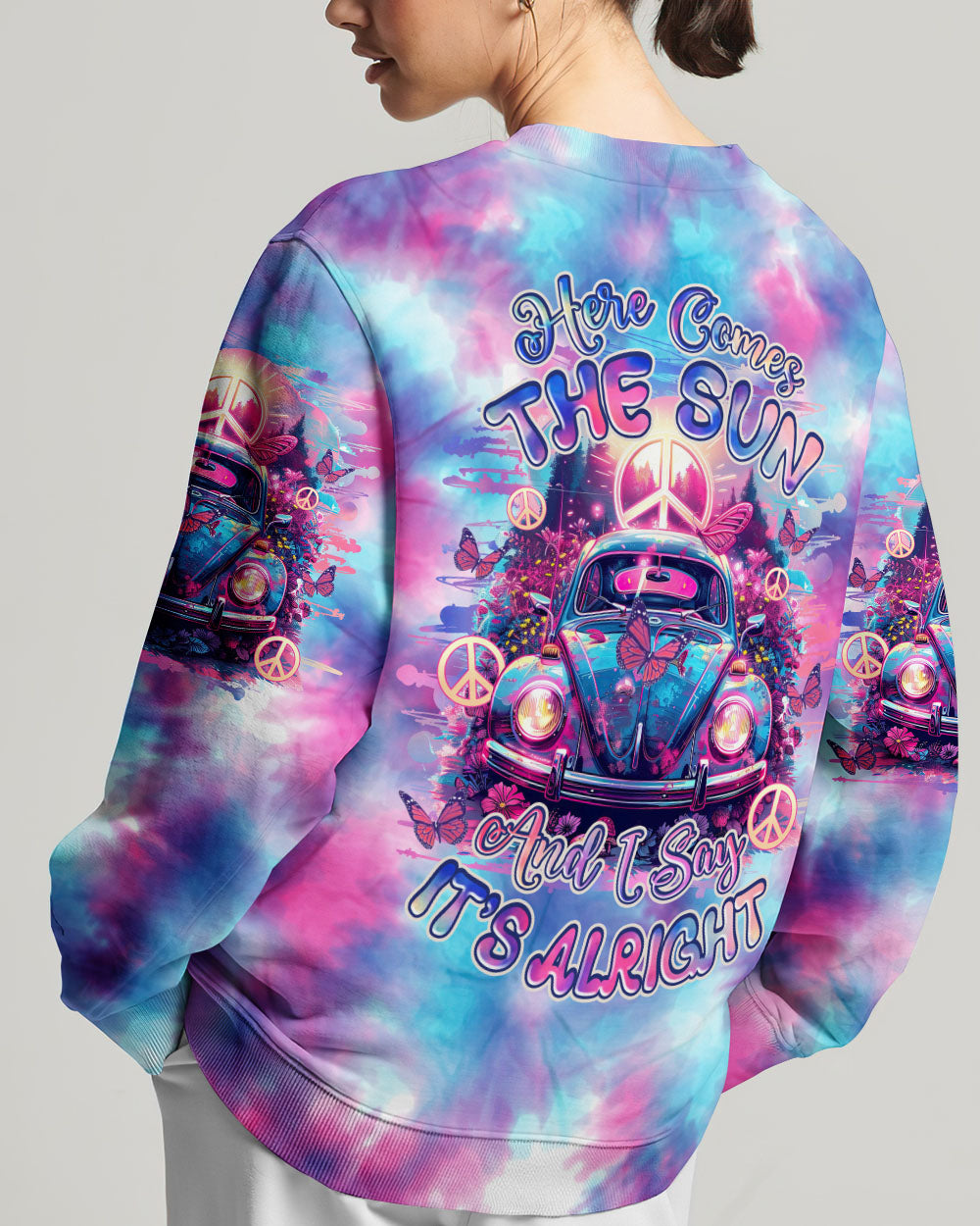 HERE COMES THE SUN TIE DYE ALL OVER PRINT - TLNZ2703244
