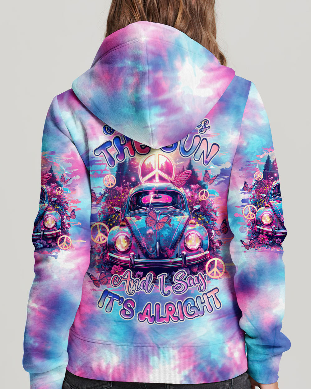 HERE COMES THE SUN TIE DYE ALL OVER PRINT - TLNZ2703244
