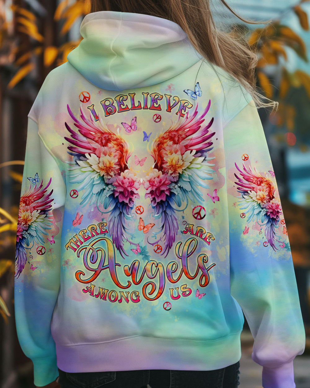 I BELIEVE THERE ARE ANGELS AMONG US WINGS ALL OVER PRINT - TLPQ0210242