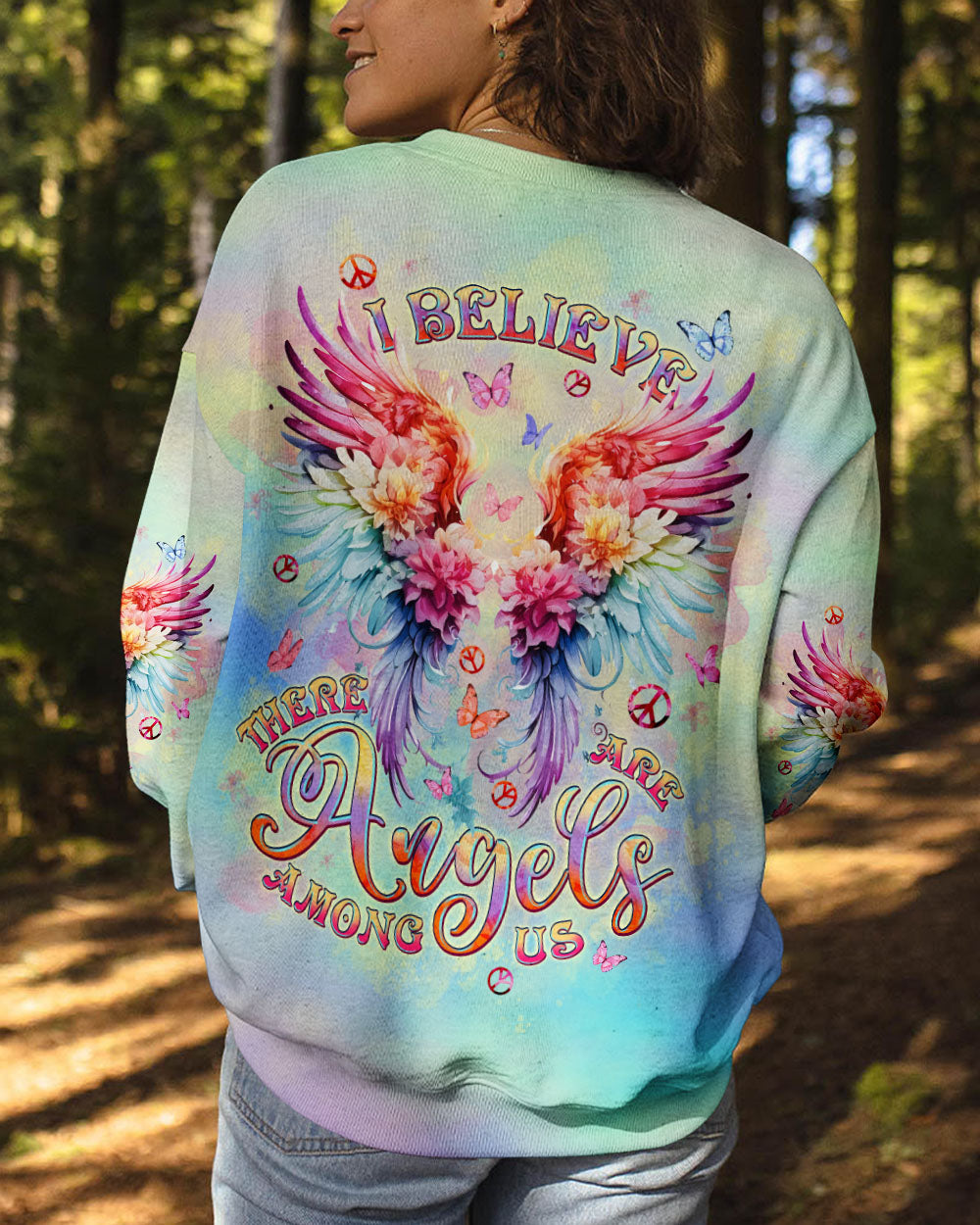 I BELIEVE THERE ARE ANGELS AMONG US WINGS ALL OVER PRINT - TLPQ0210242