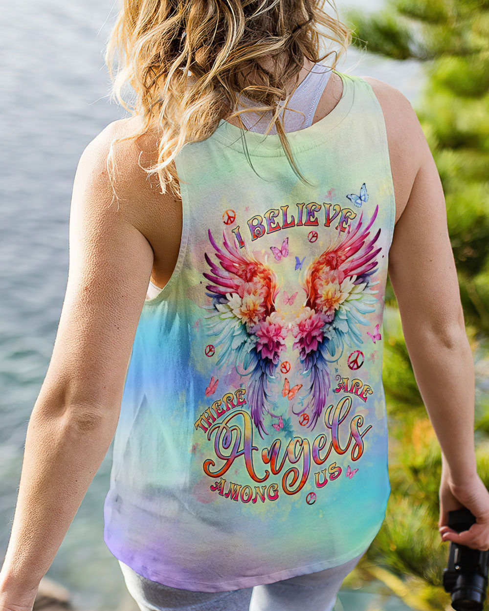 I BELIEVE THERE ARE ANGELS AMONG US WINGS ALL OVER PRINT - TLPQ0210242