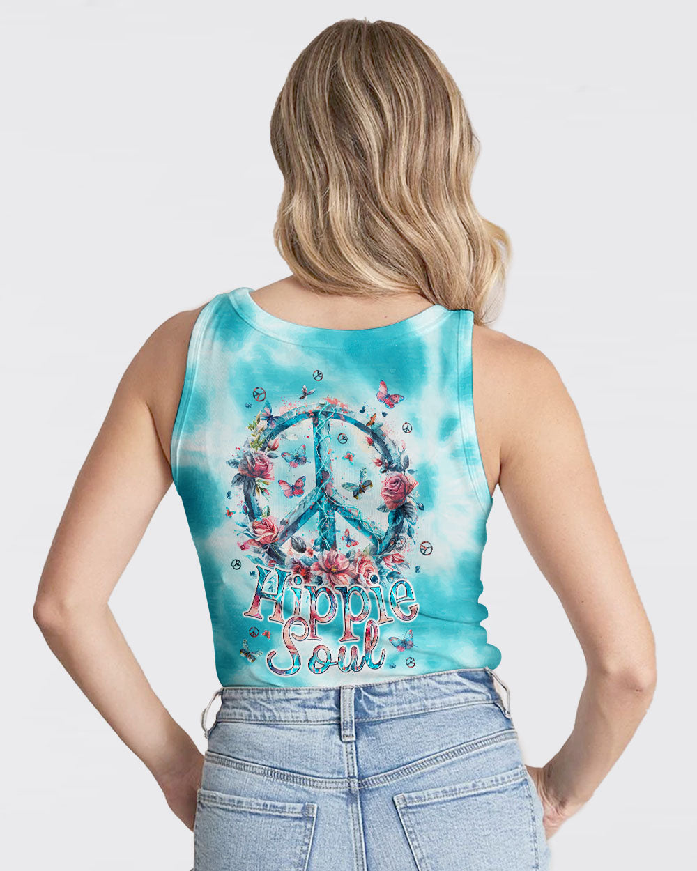 HIPPIE SOUL PEACE FLOWER ALL OVER PRINT - TLPQ0404244