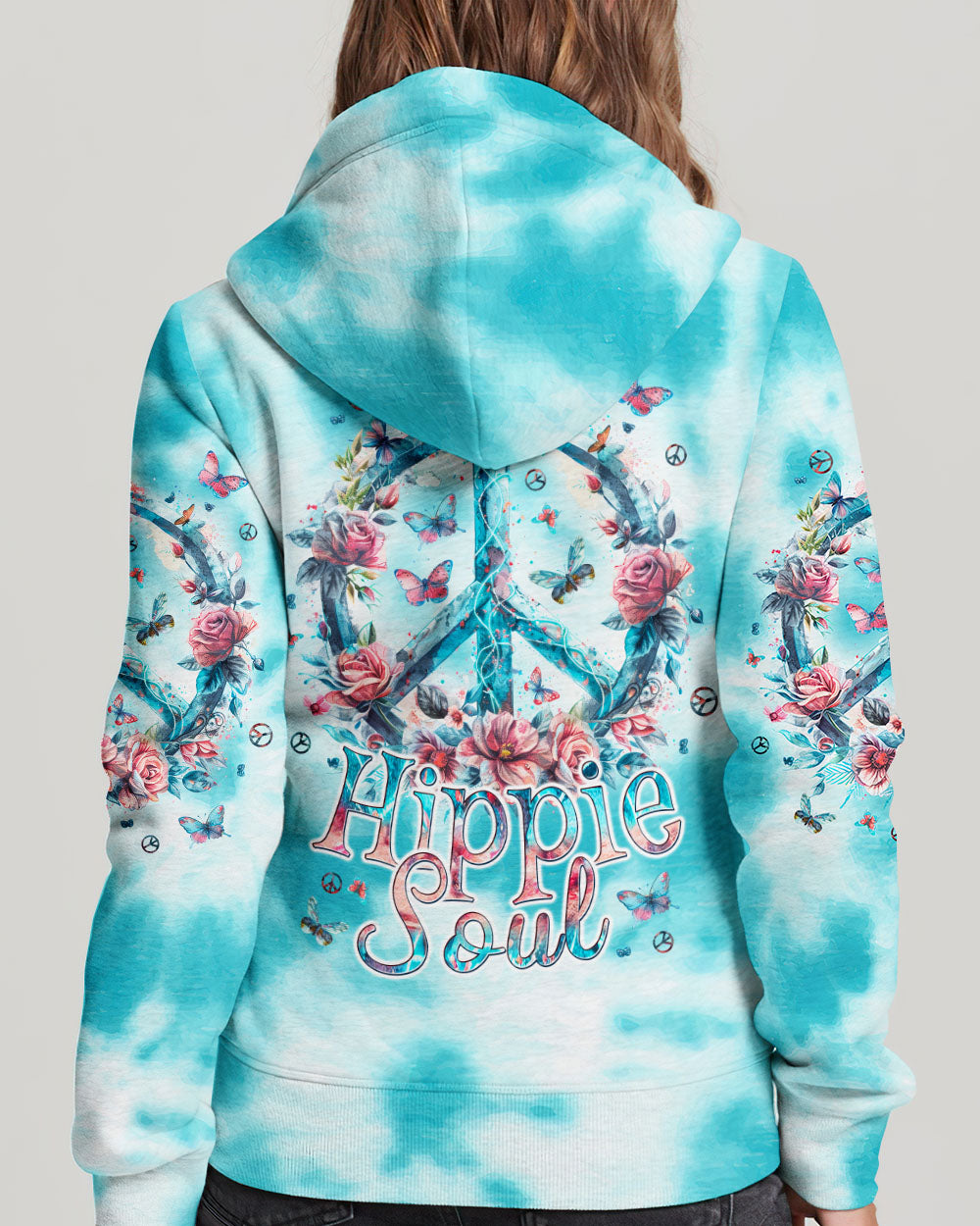 HIPPIE SOUL PEACE FLOWER ALL OVER PRINT - TLPQ0404244