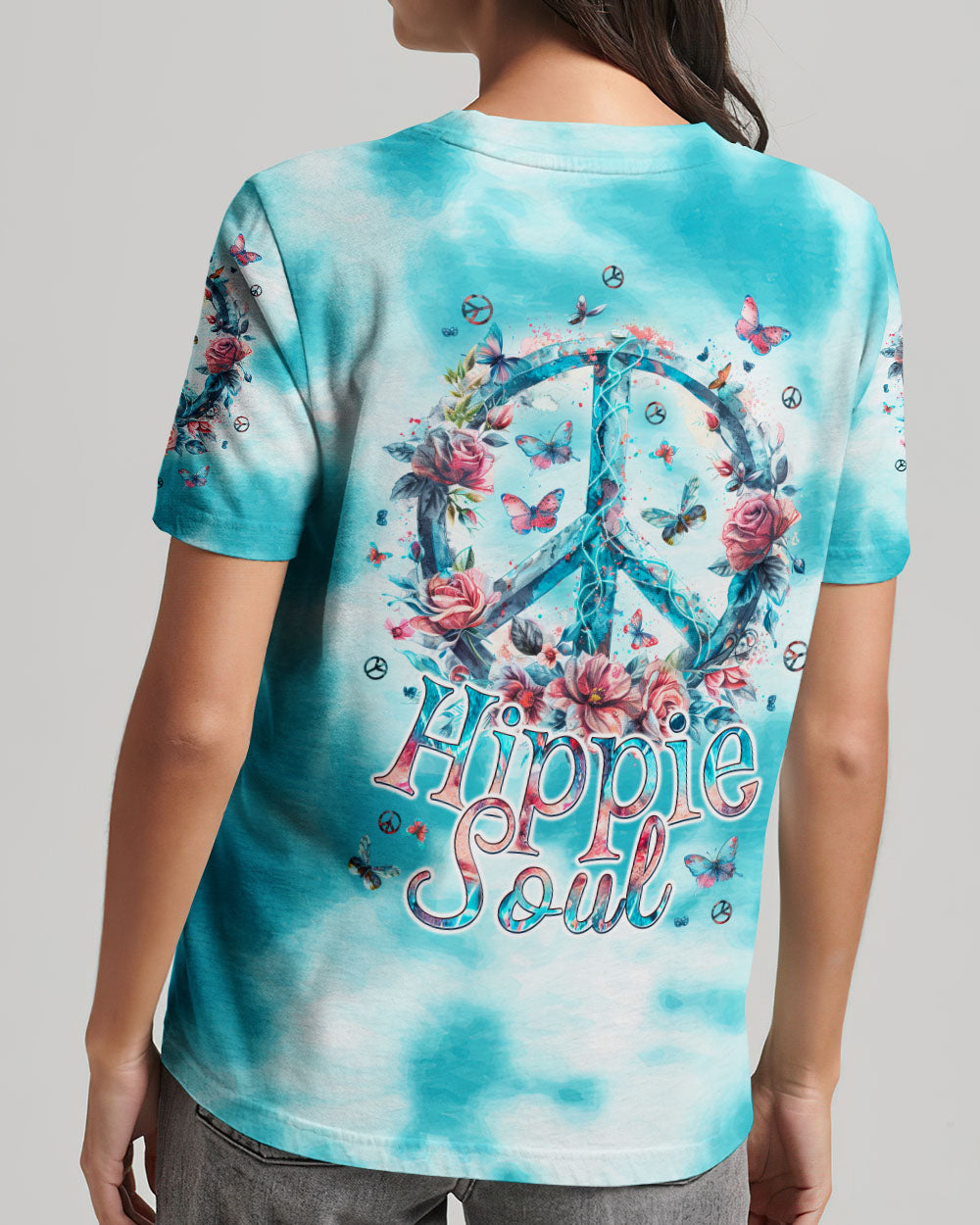 HIPPIE SOUL PEACE FLOWER ALL OVER PRINT - TLPQ0404244
