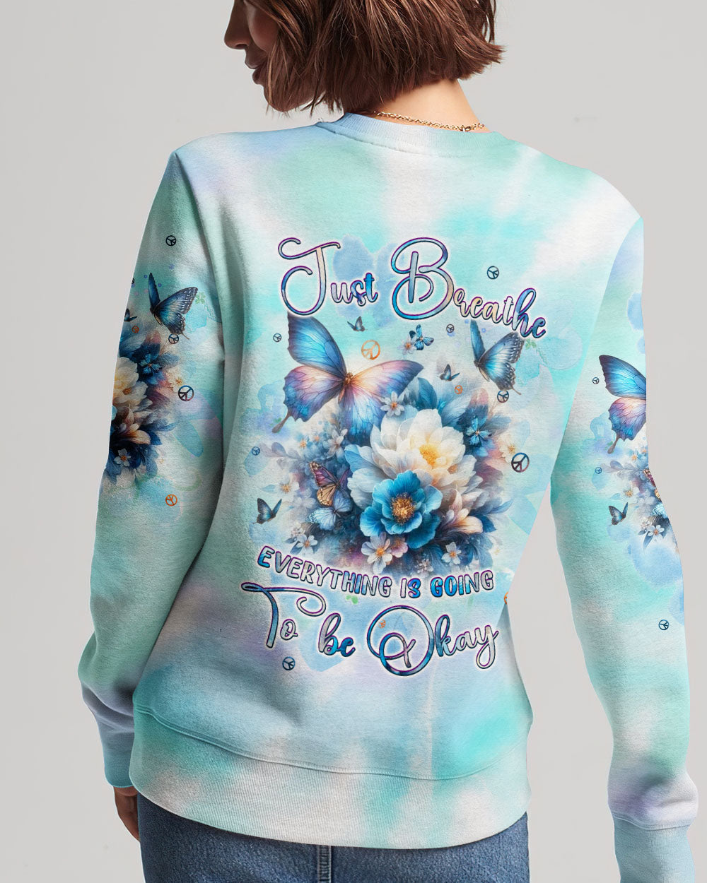 JUST BREATHE BUTTERFLY ALL OVER PRINT - TLPQ0504243