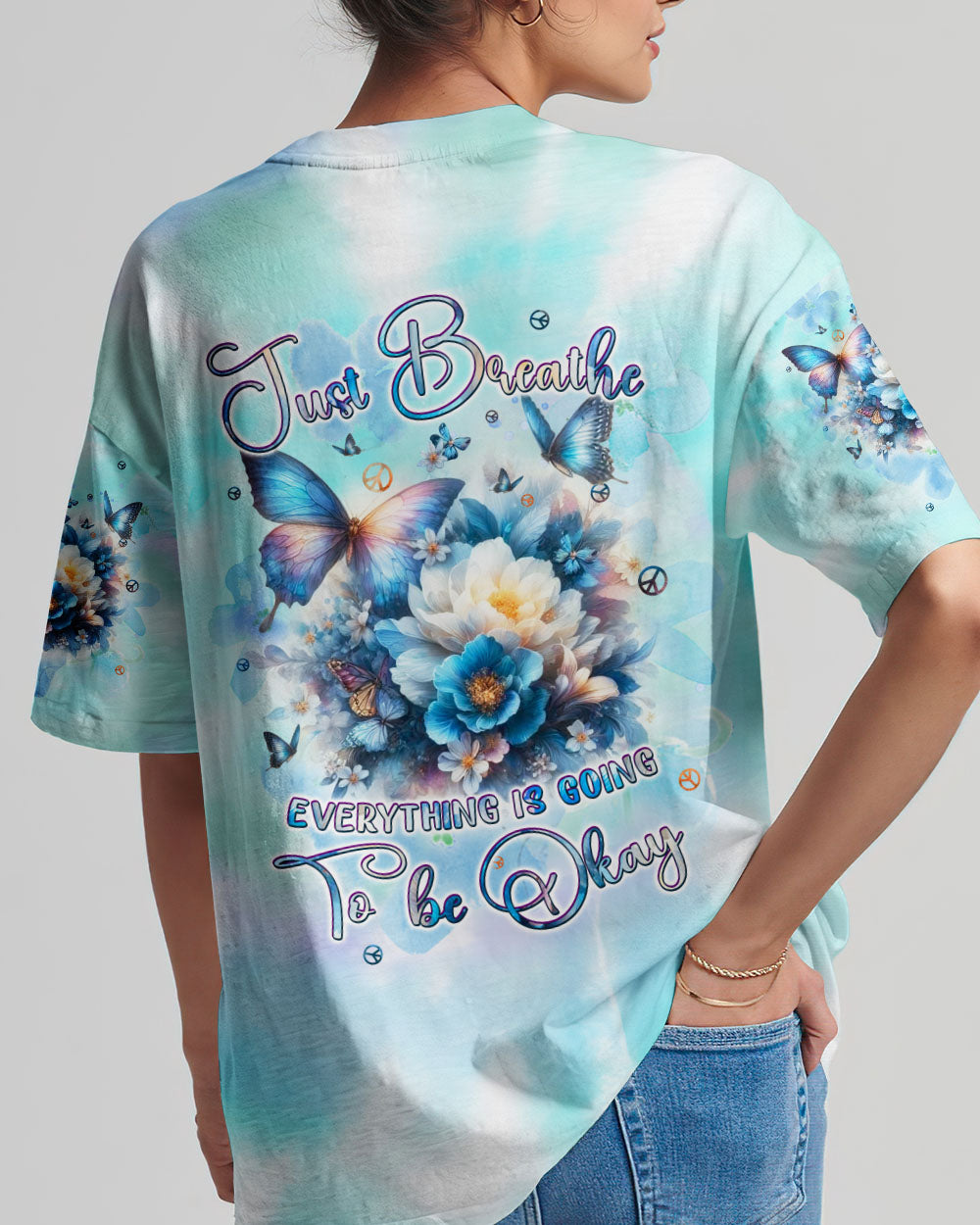 JUST BREATHE BUTTERFLY ALL OVER PRINT - TLPQ0504243