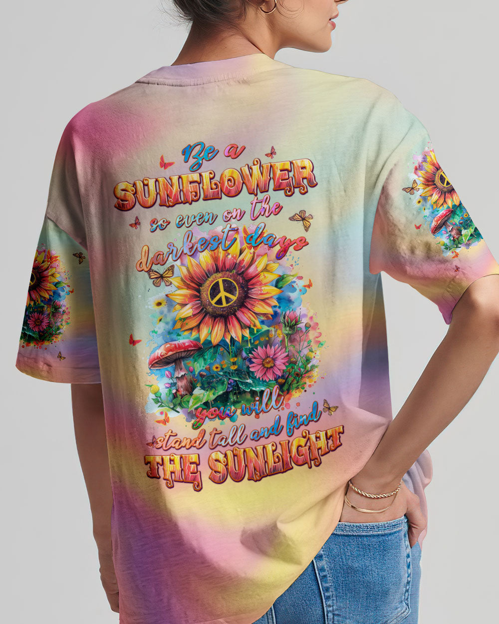 BE A SUNFLOWER ALL OVER PRINT - TLPQ0703242