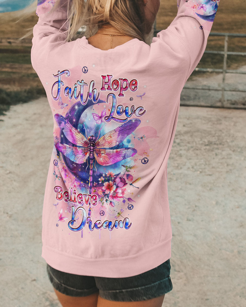 FAITH HOPE LOVE DRAGONFLY ALL OVER PRINT - TLPQ0904244