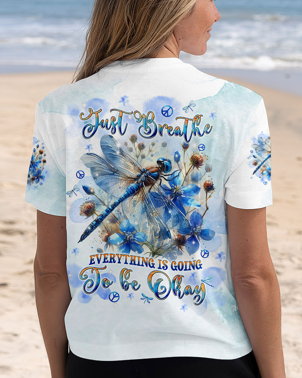 JUST BREATHE DRAGONFLY ALL OVER PRINT  - TLPQ0910243