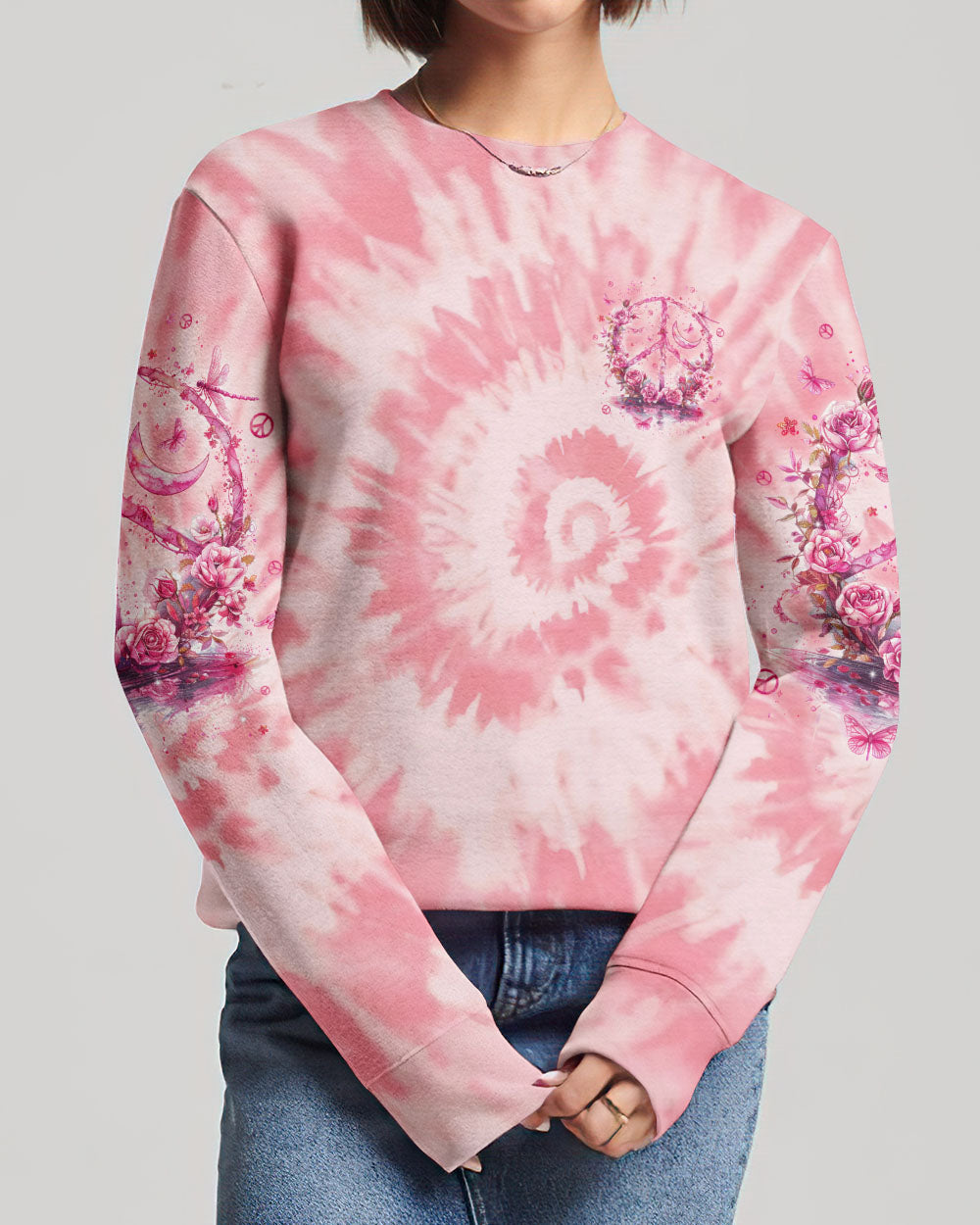 PEACE Y'ALL TIE DYE ALL OVER PRINT - TLPQ1204242
