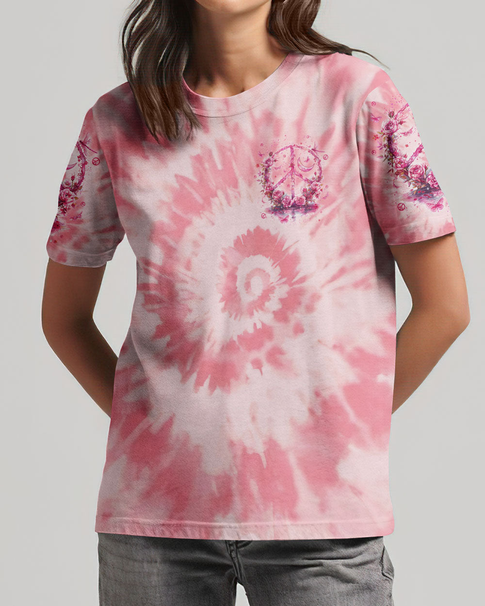 PEACE Y'ALL TIE DYE ALL OVER PRINT - TLPQ1204242