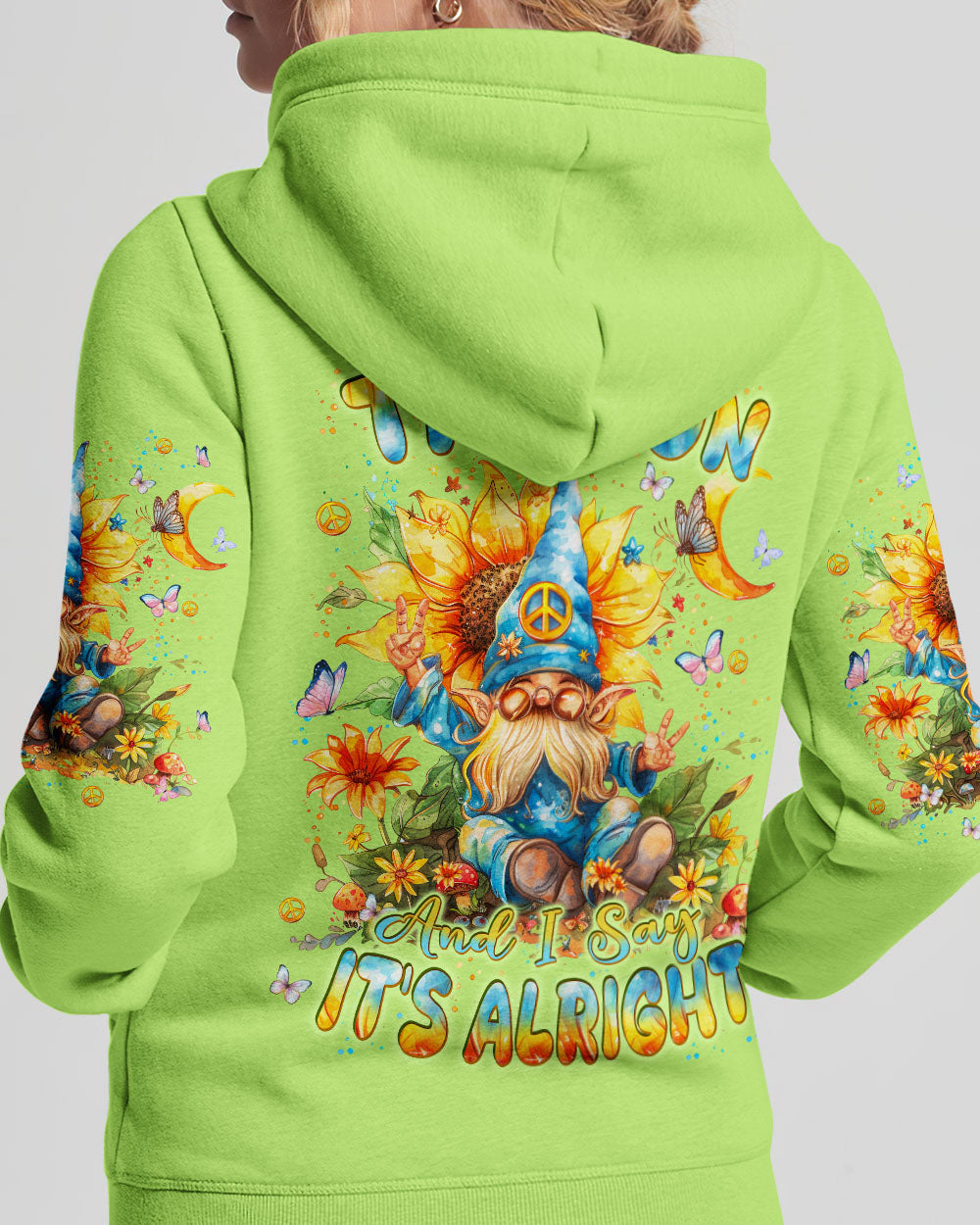 HERE COMES THE SUN GNOME SUNFLOWER ALL OVER PRINT - TLPQ1206241