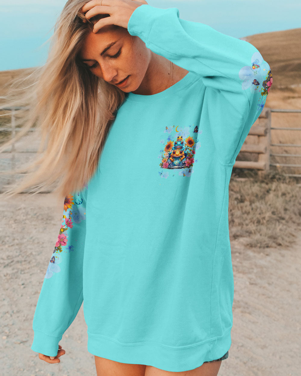 BE YOU THE WORLD WILL ADJUST FROG ALL OVER PRINT - TLPQ1403241