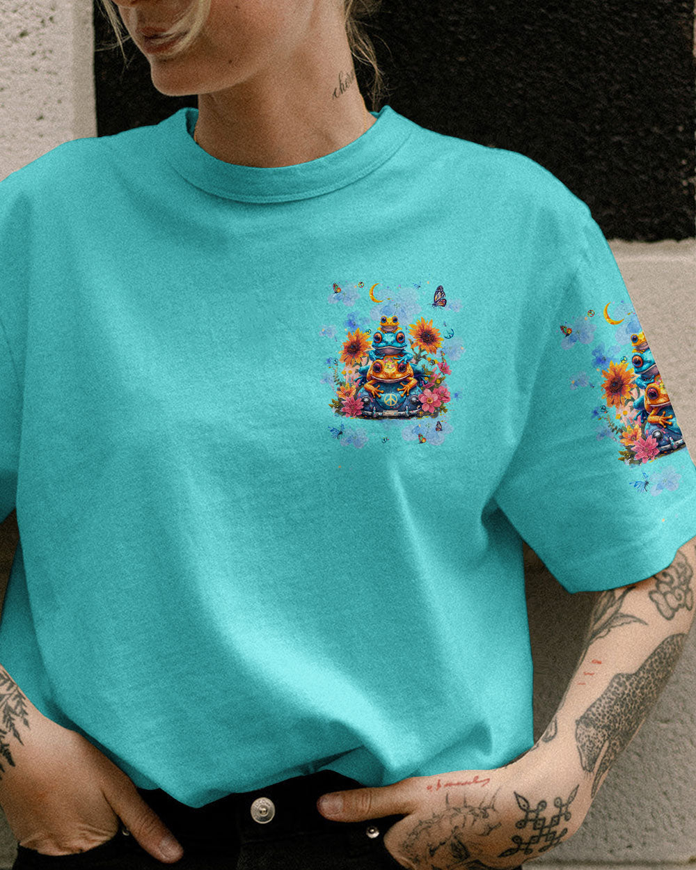 BE YOU THE WORLD WILL ADJUST FROG ALL OVER PRINT - TLPQ1403241