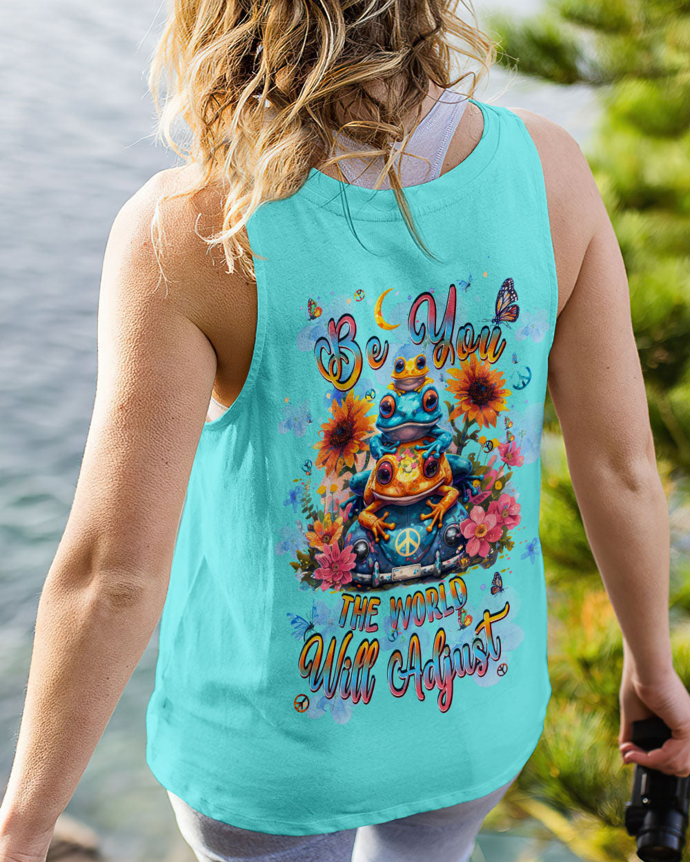 BE YOU THE WORLD WILL ADJUST FROG ALL OVER PRINT - TLPQ1403241
