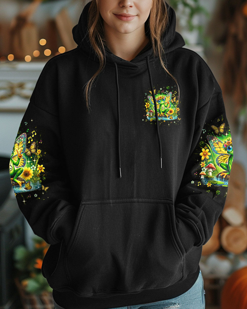 BE YOU THE WORLD WILL ADJUST FROG ALL OVER PRINT - TLPQ1410244
