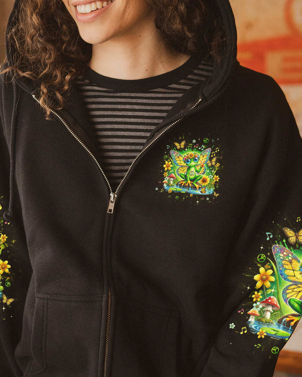 BE YOU THE WORLD WILL ADJUST FROG ALL OVER PRINT - TLPQ1410244