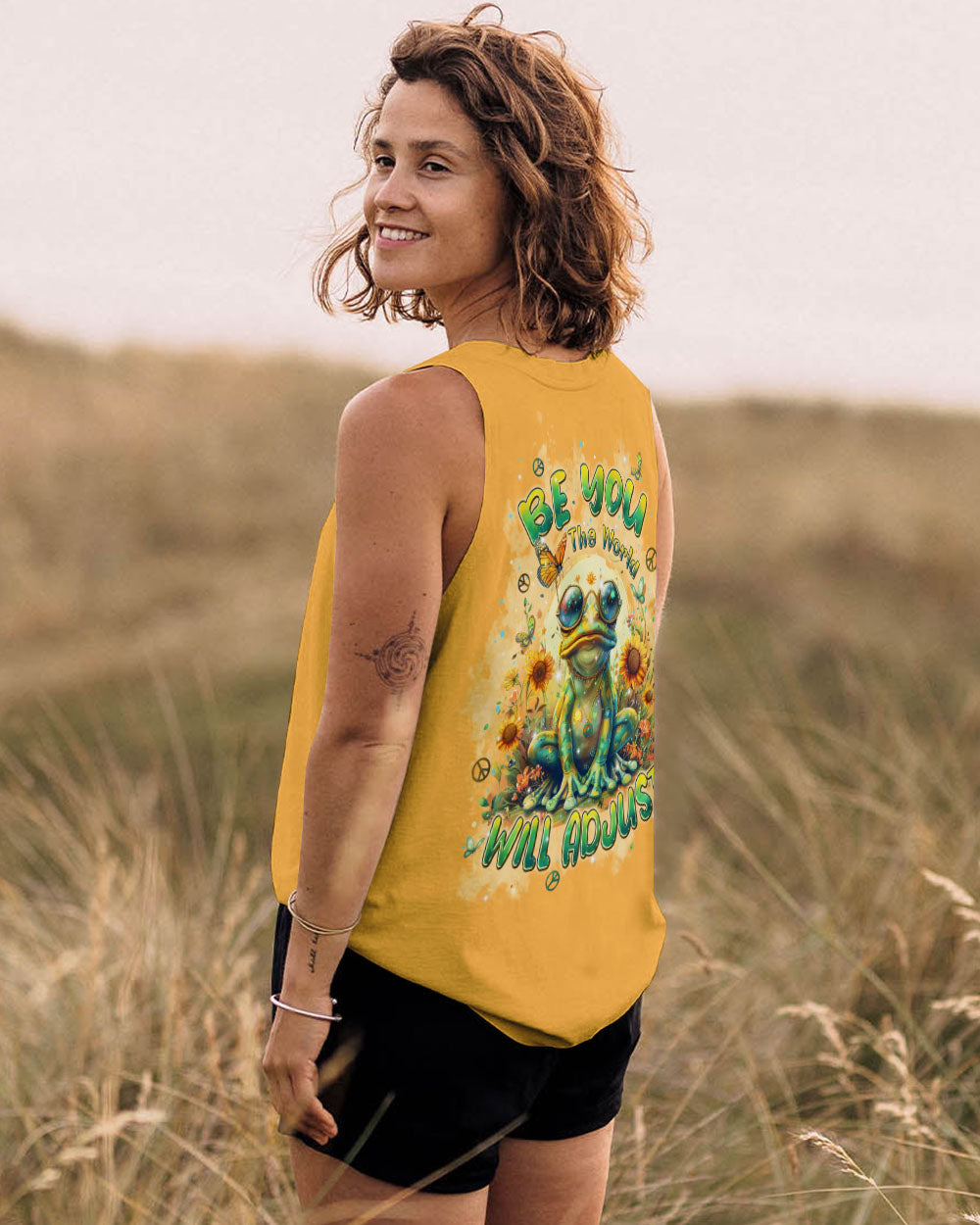 BE YOU THE WORLD WILL ADJUST FROG ALL OVER PRINT - TLPQ1609242