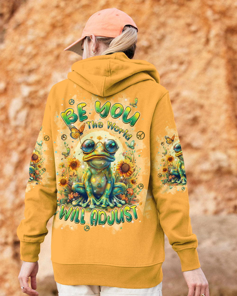 BE YOU THE WORLD WILL ADJUST FROG ALL OVER PRINT - TLPQ1609242
