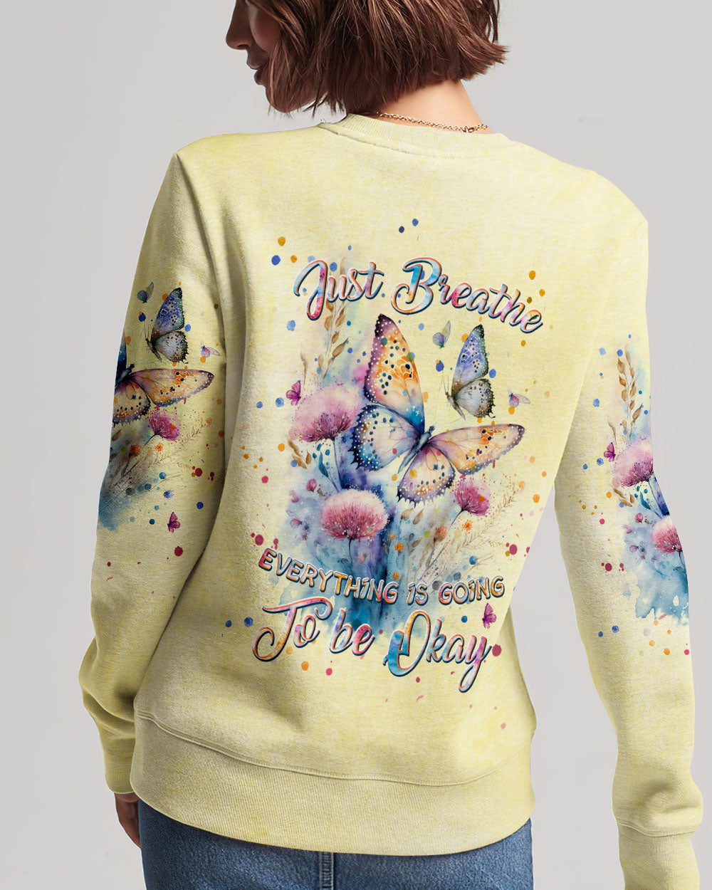 JUST BREATHE BUTTERFLY ALL OVER PRINT - TLPQ2103243