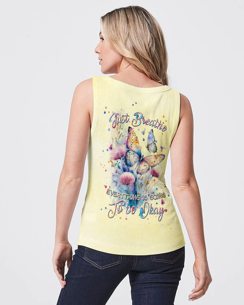 JUST BREATHE BUTTERFLY ALL OVER PRINT - TLPQ2103243