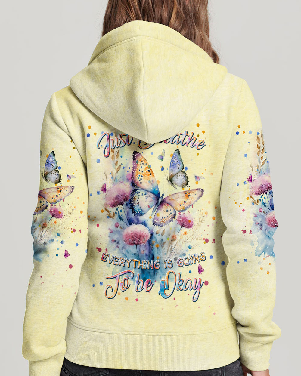 JUST BREATHE BUTTERFLY ALL OVER PRINT - TLPQ2103243