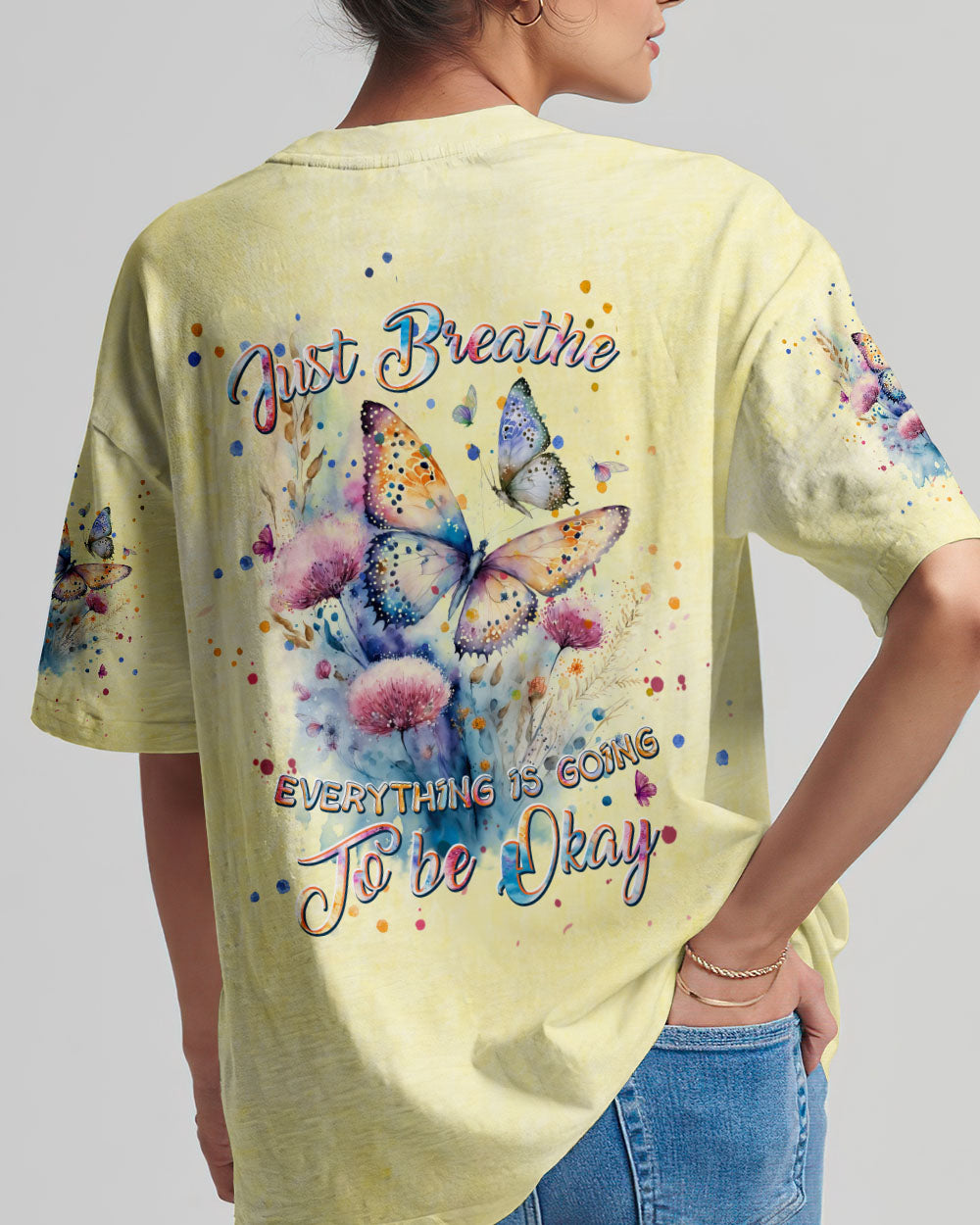 JUST BREATHE BUTTERFLY ALL OVER PRINT - TLPQ2103243