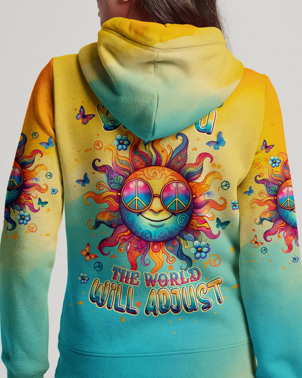 BE YOU THE WORLD WILL ADJUST HIPPIE SUN ALL OVER PRINT - TLPQ2606241