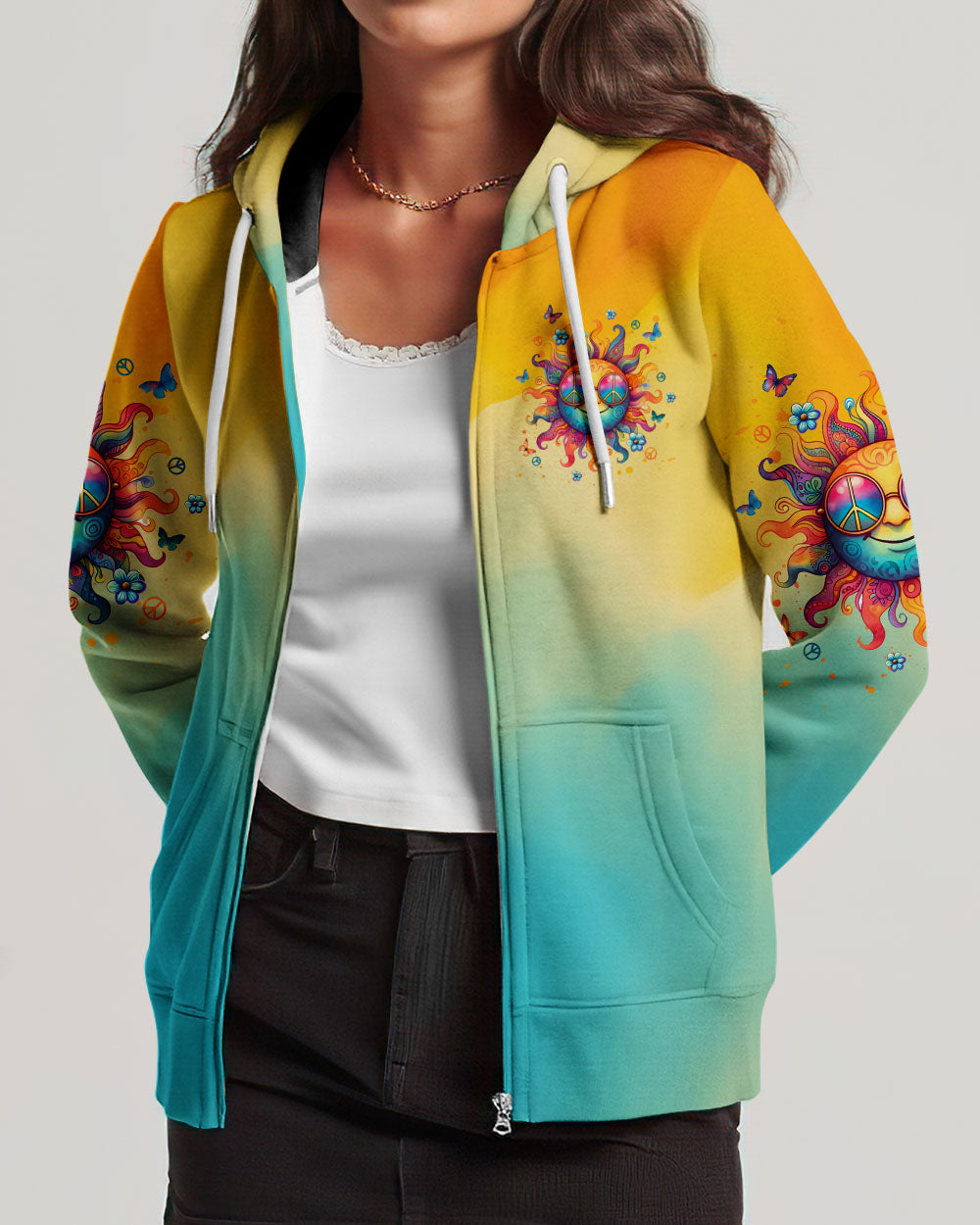 BE YOU THE WORLD WILL ADJUST HIPPIE SUN ALL OVER PRINT - TLPQ2606241