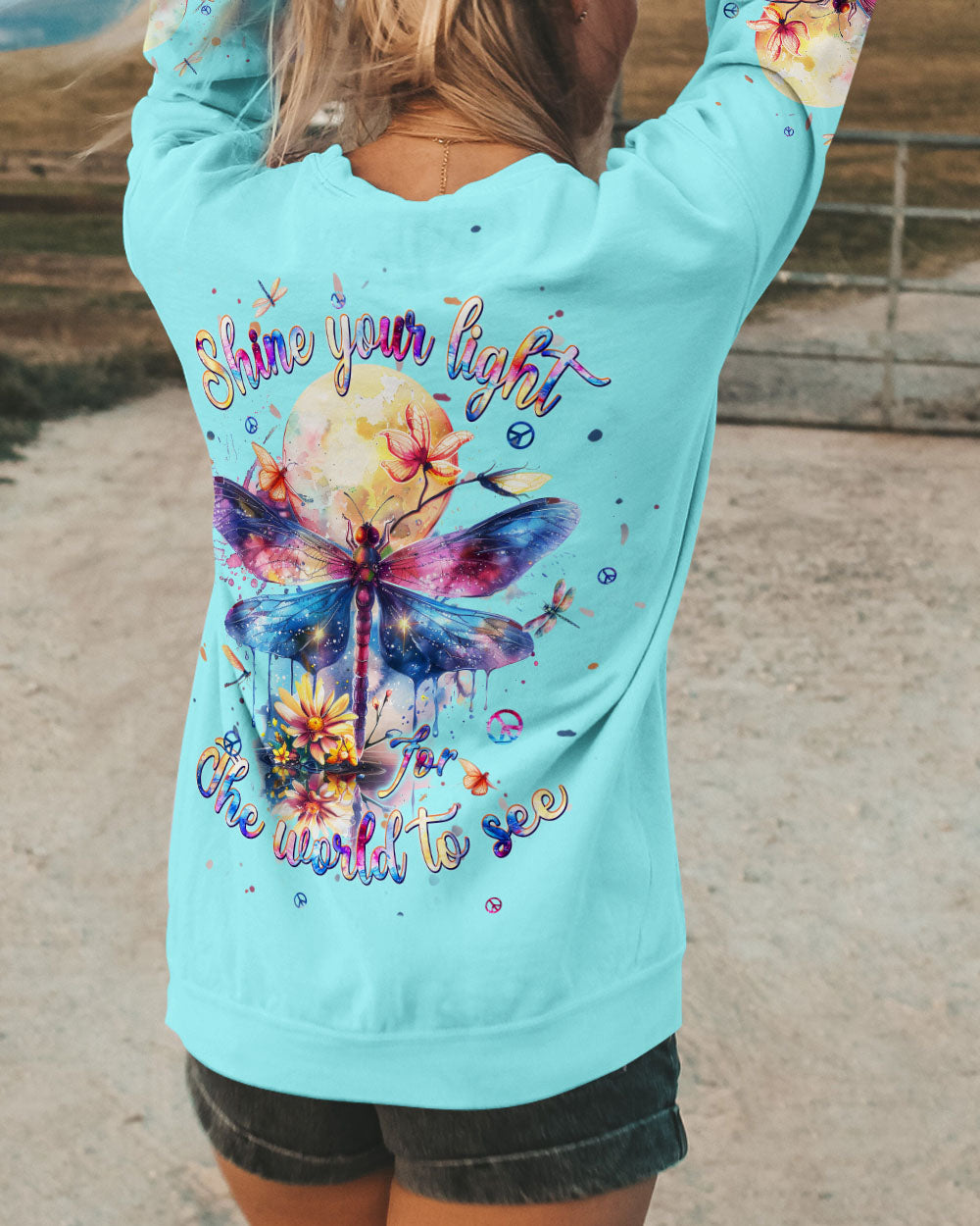 SHINE YOUR LIGHT FOR THE WORLD TO SEE DRAGONFLY ALL OVER PRINT - TLPQ2803241