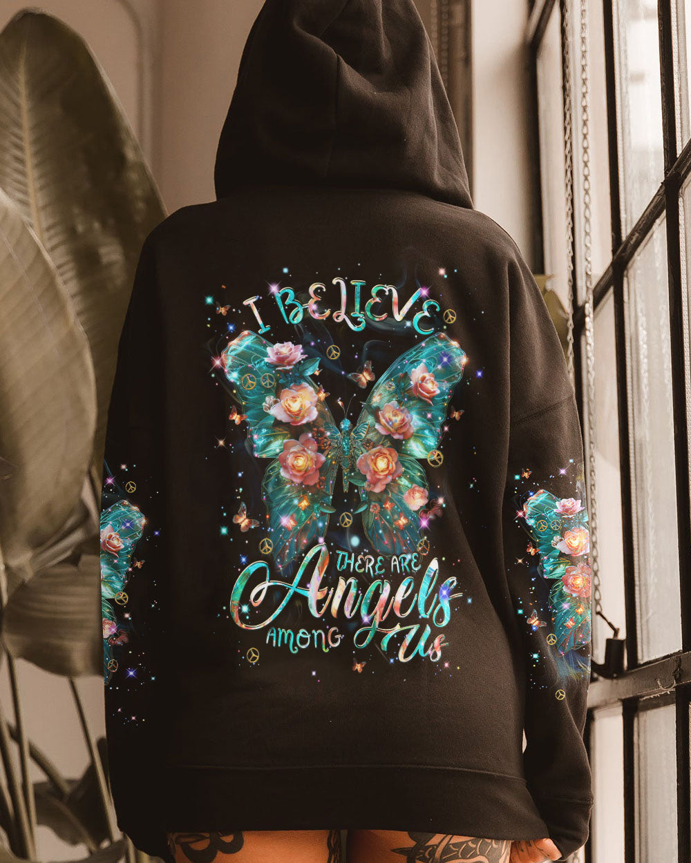 I BELIEVE THERE ARE ANGELS AMONG US WINGS ALL OVER PRINT - TLPQ3003241