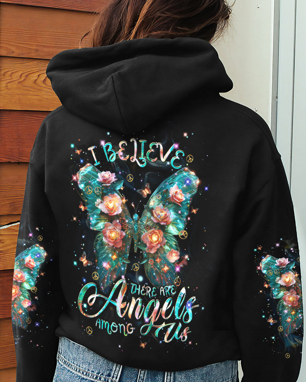 I BELIEVE THERE ARE ANGELS AMONG US WINGS ALL OVER PRINT - TLPQ3003241