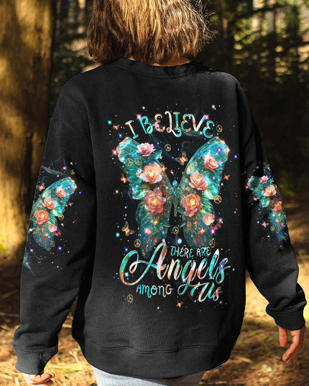I BELIEVE THERE ARE ANGELS AMONG US WINGS ALL OVER PRINT - TLPQ3003241