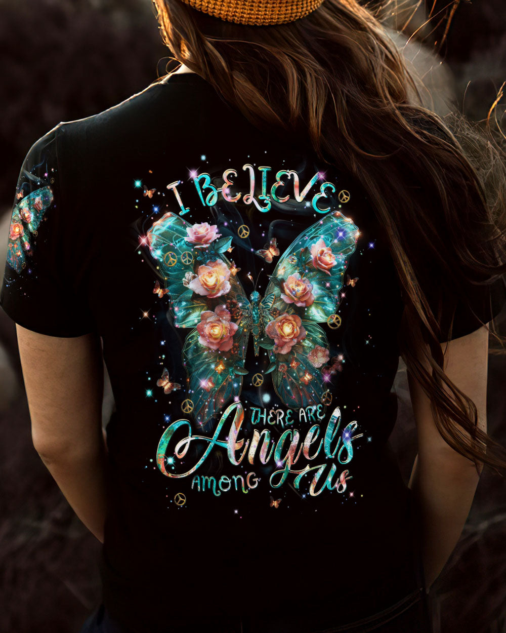 I BELIEVE THERE ARE ANGELS AMONG US WINGS ALL OVER PRINT - TLPQ3003241