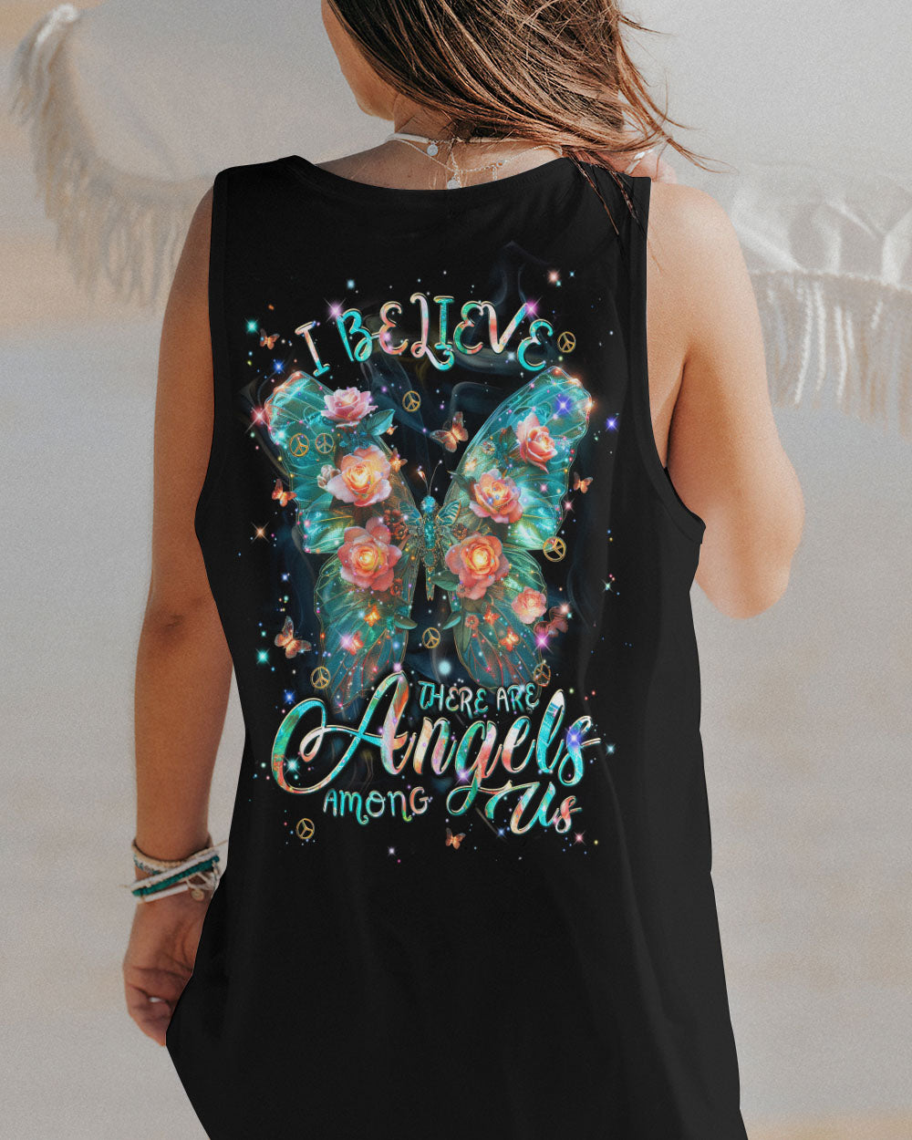 I BELIEVE THERE ARE ANGELS AMONG US WINGS ALL OVER PRINT - TLPQ3003241