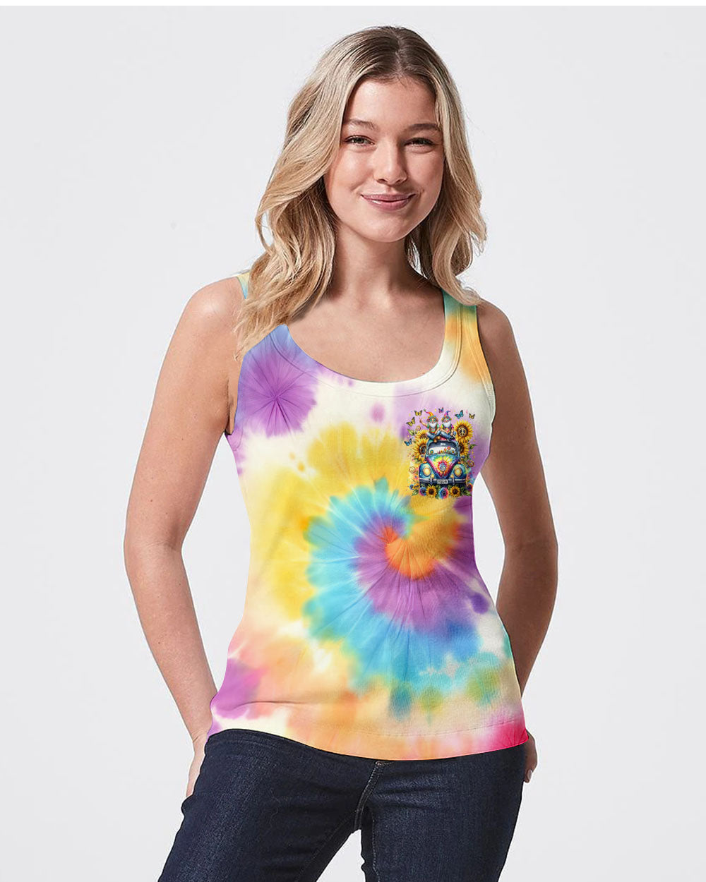 BE KIND CAR TIE DYE ALL OVER PRINT - TLTR0102242