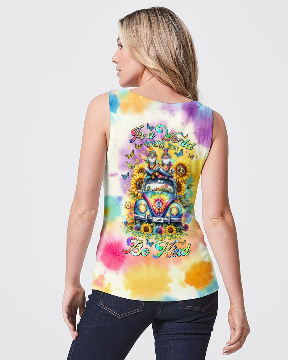 BE KIND CAR TIE DYE ALL OVER PRINT - TLTR0102242
