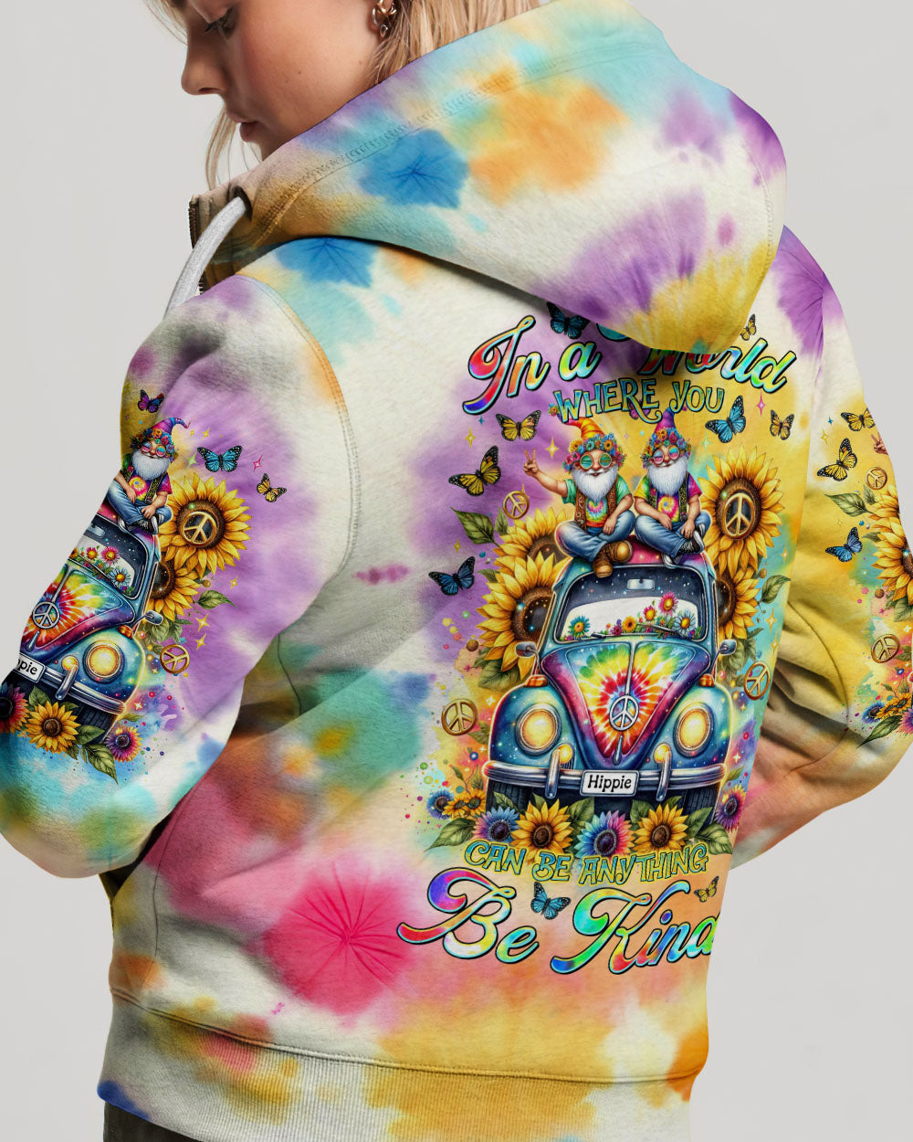 BE KIND CAR TIE DYE ALL OVER PRINT - TLTR0102242