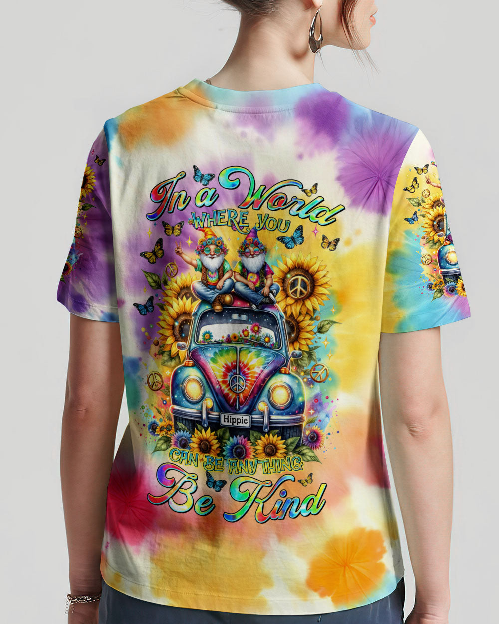 BE KIND CAR TIE DYE ALL OVER PRINT - TLTR0102242