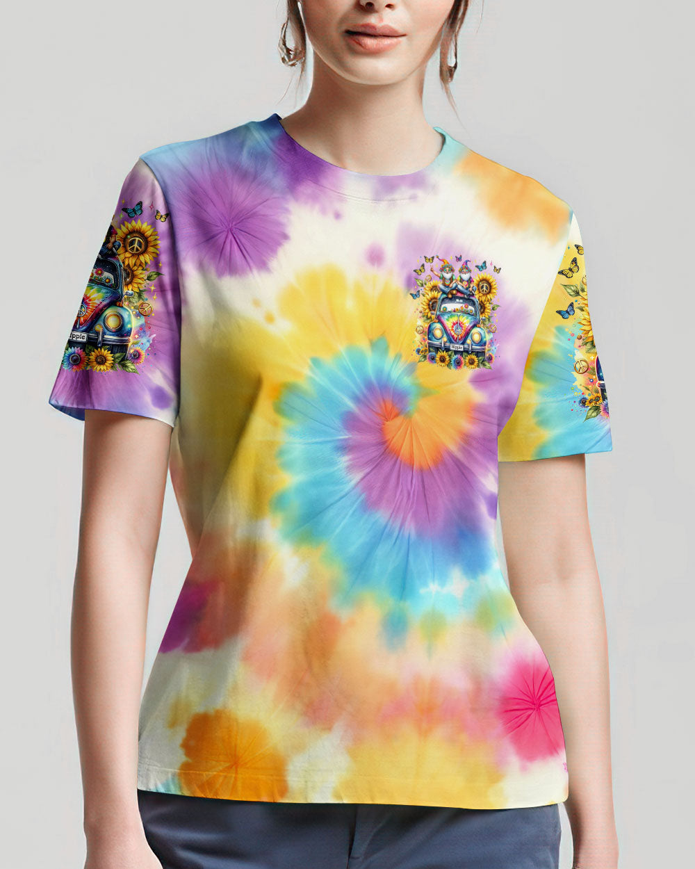 BE KIND CAR TIE DYE ALL OVER PRINT - TLTR0102242