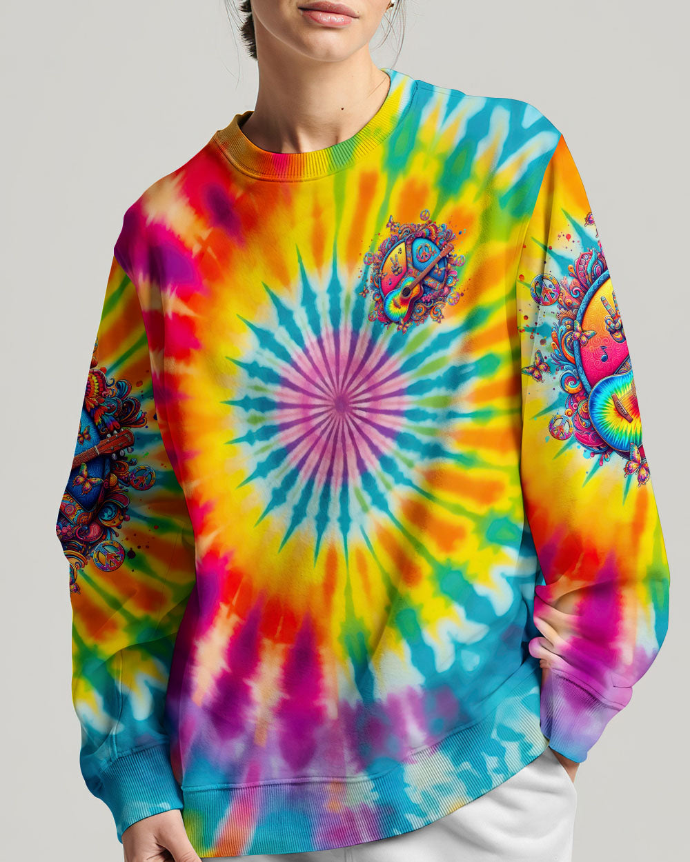 PEACE Y' ALL TIE DYE ALL OVER PRINT - TLTR0107243