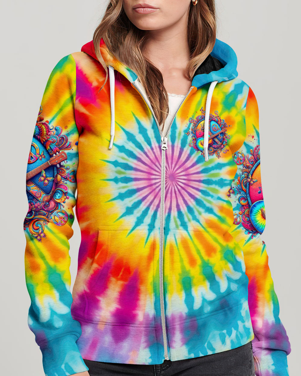 PEACE Y' ALL TIE DYE ALL OVER PRINT - TLTR0107243