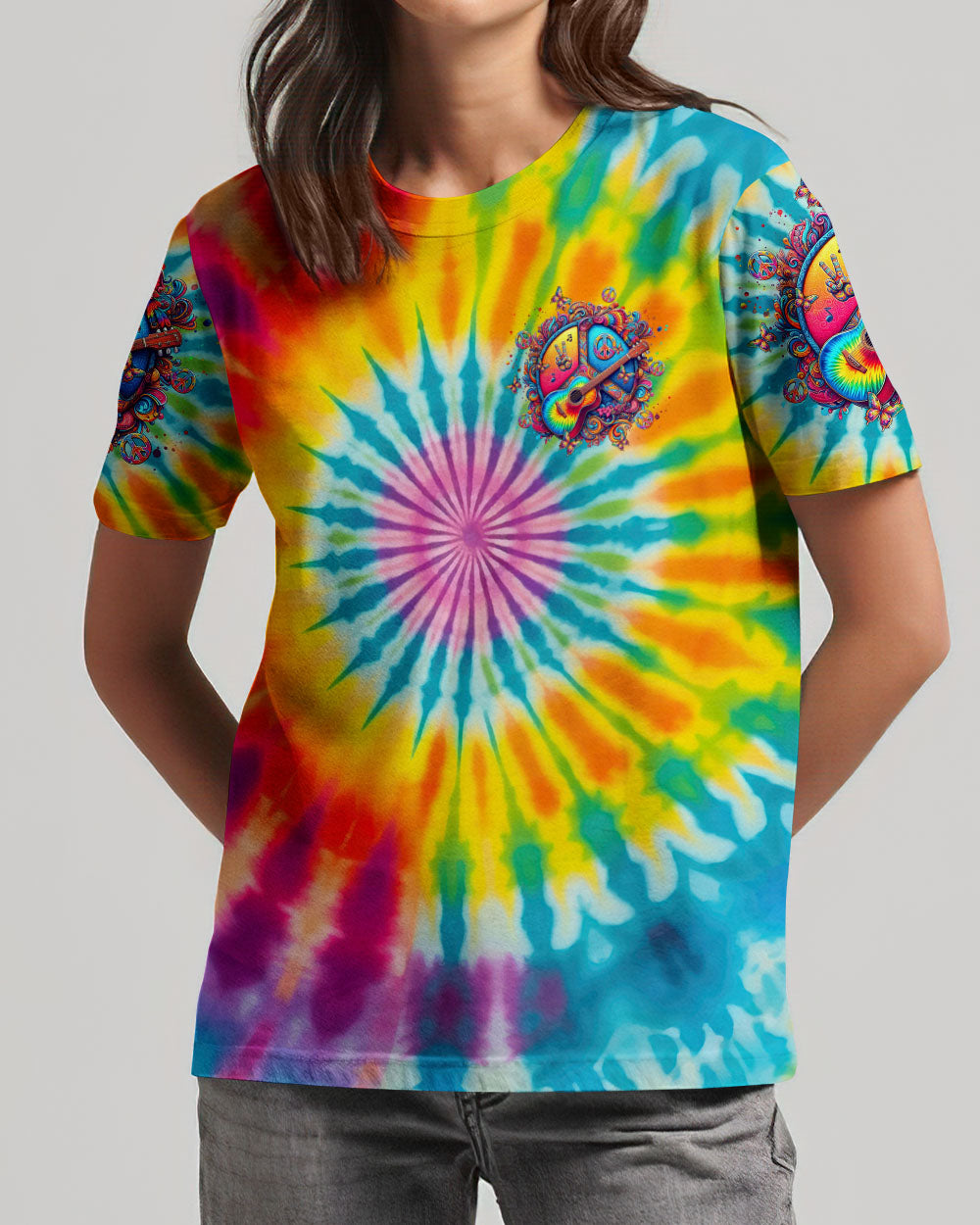 PEACE Y' ALL TIE DYE ALL OVER PRINT - TLTR0107243
